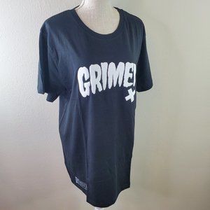 Slangteez Co Mens Black "Grimey" Crewneck Short SLeeve Graphic Tee